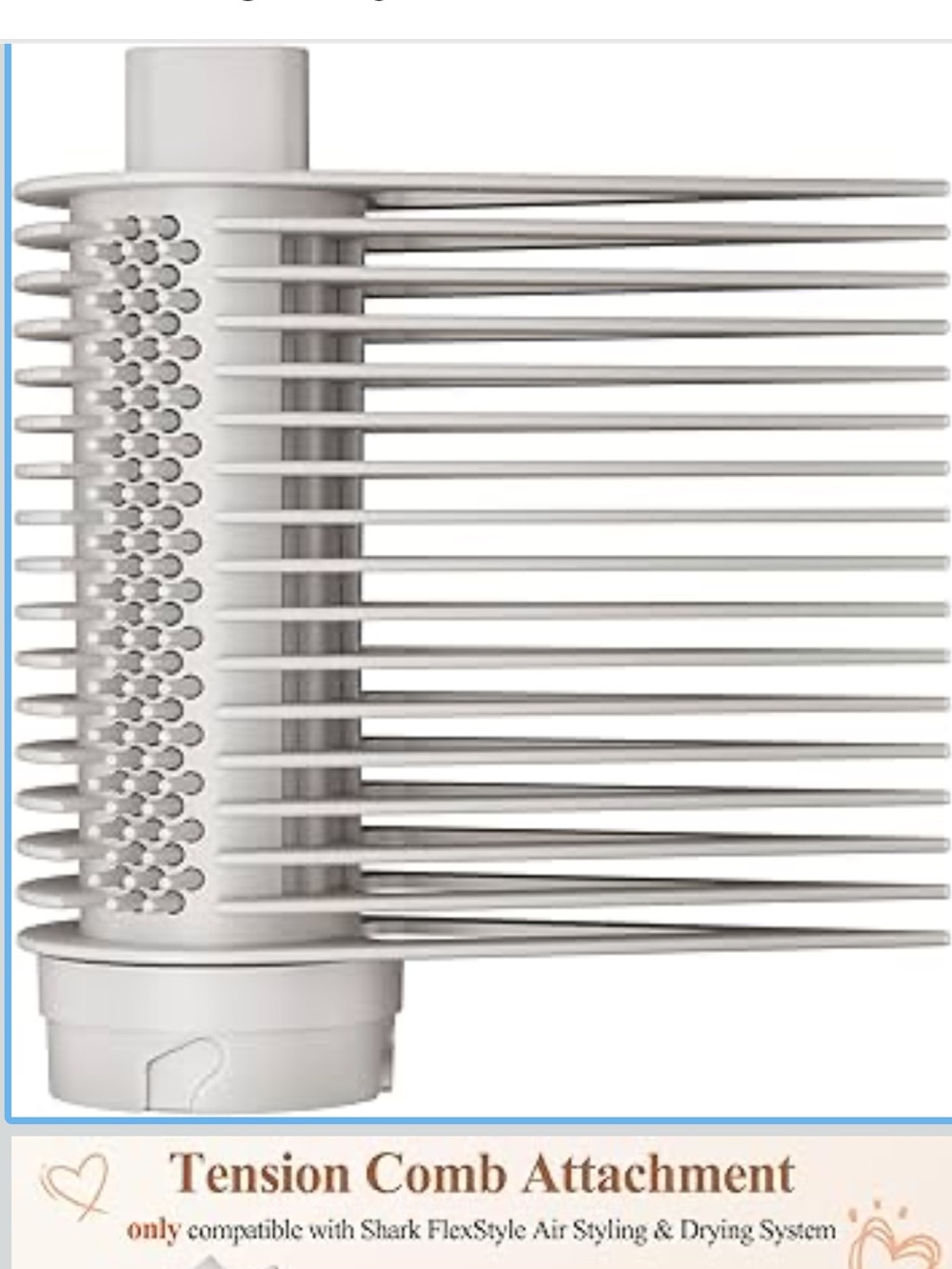 Wide-Tooth Tension Comb Attachment for Shark FlexStyle HD400 Series